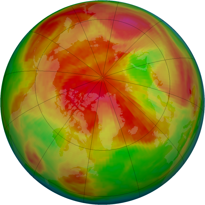 Arctic ozone map for 18 March 1987